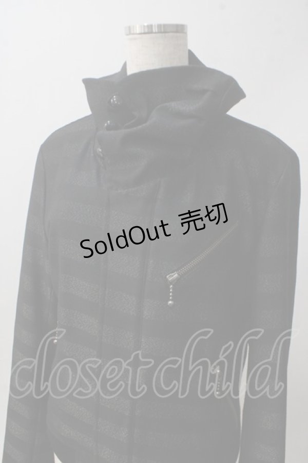 画像3: BPN FOR MEN / ラメボーダーZIPジャケット M 黒 Y-25-06-01-087-GO-TO-SZ-ZT214 (3)