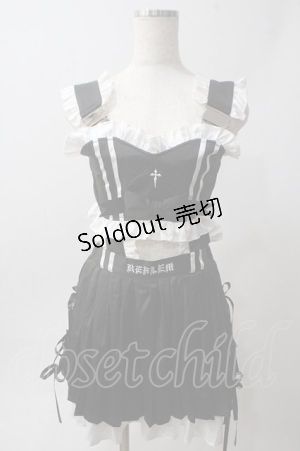 画像1: REFLEM / REFLEM×kuua コラボビスチェSET UP F ブラック Y-25-06-01-092-PU-OP-SZ-ZY (1)