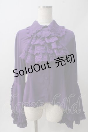 画像: ATELIER PIERROT / ルイーズ ジャボタイ ブラウス  パープル Y-25-06-01-093-EL-BL-SZ-ZY