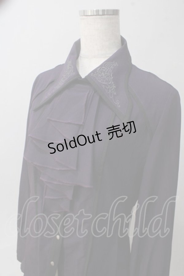画像3: Rozen Kavalier / ジャボ付き衿刺繍ブラウス  パープル Y-25-06-01-098-OO-BL-SZ-ZY (3)