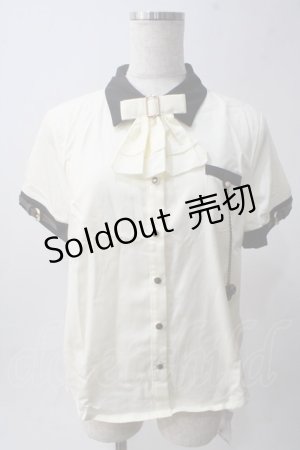 画像: To Alice / ギアブローチ付きブラウス M キナリ Y-25-06-01-104-LO-BL-SZ-ZY