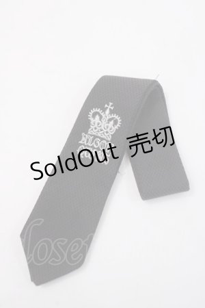 画像: ALGONQUINS / 刺繍ネクタイ  黒 Y-25-06-01-015-AL-ZA-SZ-ZY