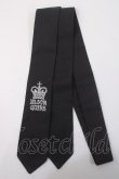 画像2: ALGONQUINS / 刺繍ネクタイ  黒 Y-25-06-01-015-AL-ZA-SZ-ZY (2)