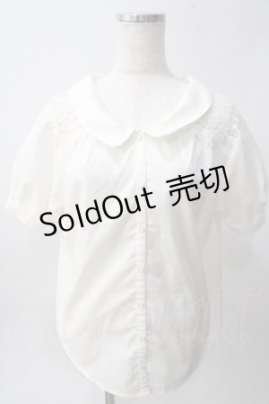 画像: axes femme / 前後2way肩レースシャツ M 生成り Y-25-06-01-119-AX-BL-SZ-ZY