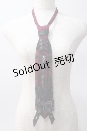 画像: Ozz Croce / モチーフ付きネクタイ  ワイン Y-25-06-01-016-OO-ZA-SZ-ZY