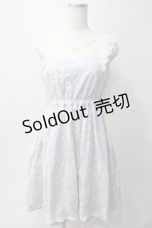画像: axes femme / レース重ねワンピース M ブルー Y-25-06-01-135-AX-OP-SZ-ZY