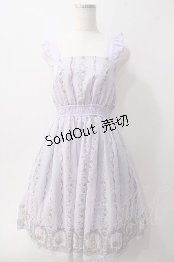 画像1: axes femme POETIQUE / ラビット苺柄ワンピース M ラベンダー Y-25-06-01-137-AX-OP-SZ-ZY (1)