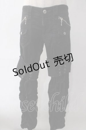画像: ALGONQUINS / シャーリングパンツ  黒 Y-25-06-01-164-AL-PA-SZ-ZY