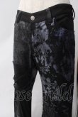 画像4: NAOTO SEVEN / 異素材プリントパンツ  黒×青 Y-25-06-01-180-HN-PA-SZ-ZY (4)