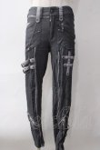 画像1: Ozz Croce / ベルトデザインストレッチパンツ  グレー Y-25-06-01-184-OO-PA-SZ-ZS (1)