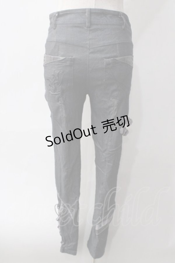 画像2: Ozz Croce / ベルトデザインストレッチパンツ  グレー Y-25-06-01-184-OO-PA-SZ-ZS (2)