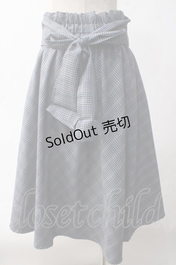 画像2: axes femme / コルセット風ベルトスカート M 紺 Y-25-06-01-197-AX-SK-SZ-ZT166 (2)