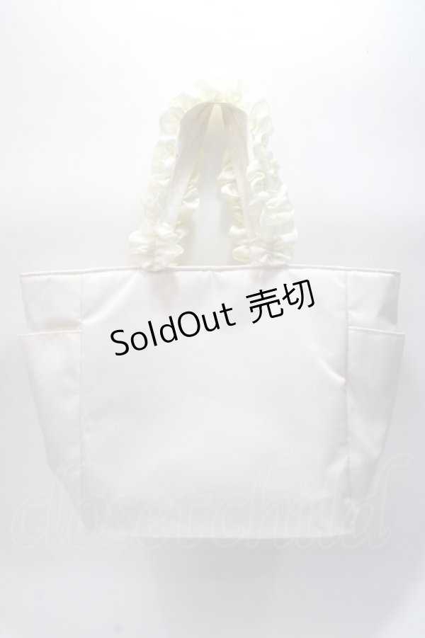 画像2: Maison de FLEUR / すみっコぐらし 刺繍フリルハンドルトートバッグ F アイボリー Y-25-06-01-029-LO-BG-SZ-ZY (2)