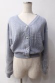 画像1: axes femme / フラワーブーケ刺繍カーデ M サックス Y-25-06-03-043-AX-TO-SZ-ZY (1)