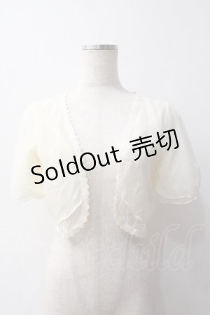画像: axes femme / レースシフォンボレロ  キナリ Y-25-06-03-047-AX-TO-SZ-ZY