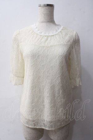 画像: axes femme / 総レースプルオーバー  白 Y-25-06-03-049-AX-TO-SZ-ZY
