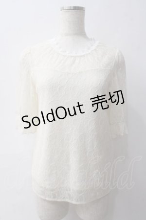 画像: axes femme / 総レースプルオーバー  白 Y-25-06-03-049-AX-TO-SZ-ZY