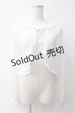 画像: axes femme / ぽこぽこフリルボレロ  白 Y-25-06-03-050-AX-TO-SZ-ZY