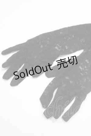 画像: GOTH / レース手袋  黒 Y-25-06-03-007-GO-ZA-SZ-ZY