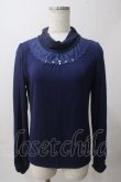 画像1: axes femme / レースタートルインナー M 紺 Y-25-06-03-064-AX-TO-SZ-ZI (1)