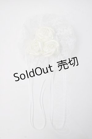 画像: GOTH / バラ付きクリップ  白 Y-25-06-03-009-GO-ZA-SZ-ZY