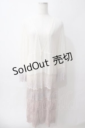 画像: axes femme / グラデーションレースガウン M 淡ピンク Y-25-06-03-071-AX-TO-SZ-ZY