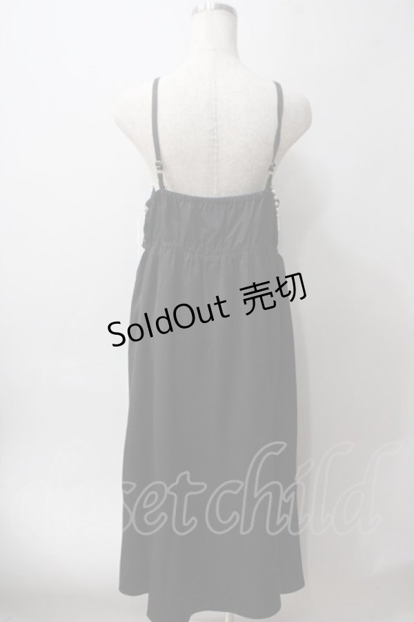 画像2: axes femme / ビッグレースリボンキャミワンピース F 黒 Y-25-06-03-073-AX-OP-SZ-ZT475 (2)