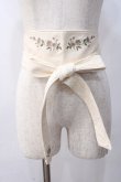 画像1: axes femme / 薔薇刺繍サッシュベルト   Y-25-06-03-010-AX-ZA-SZ-ZY (1)