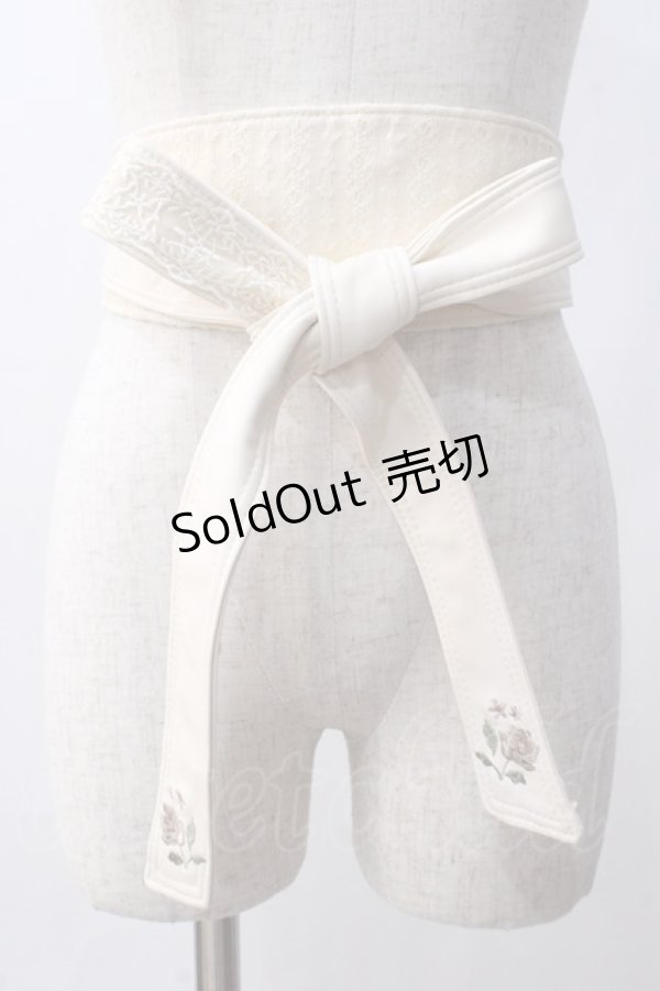 画像2: axes femme / 薔薇刺繍サッシュベルト   Y-25-06-03-010-AX-ZA-SZ-ZY (2)