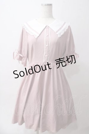 画像: axes femme POETIQUE / フリルセーラーカラーワンピース M ピンク Y-25-06-03-090-AX-OP-SZ-ZY