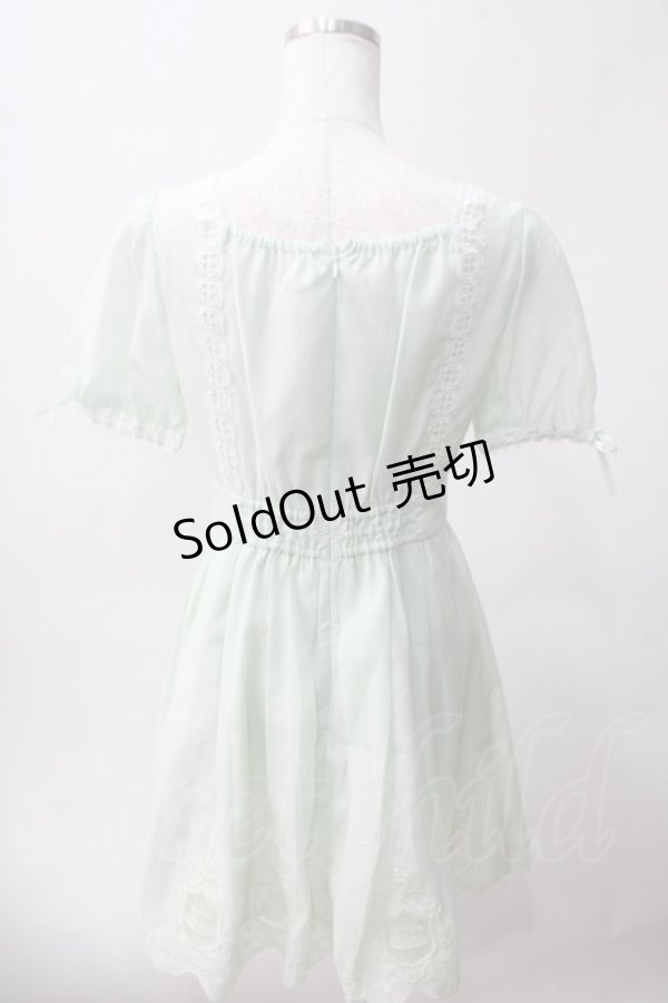 画像2: Secret Honey / アリス刺繍入ワンピース  ミント Y-25-06-03-098-CA-OP-SZ-ZY (2)