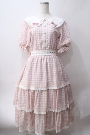 画像: meiify memory / LOVE for Ginghamろりーたワンピース M ピンク Y-25-06-03-101-LO-OP-SZ-ZY