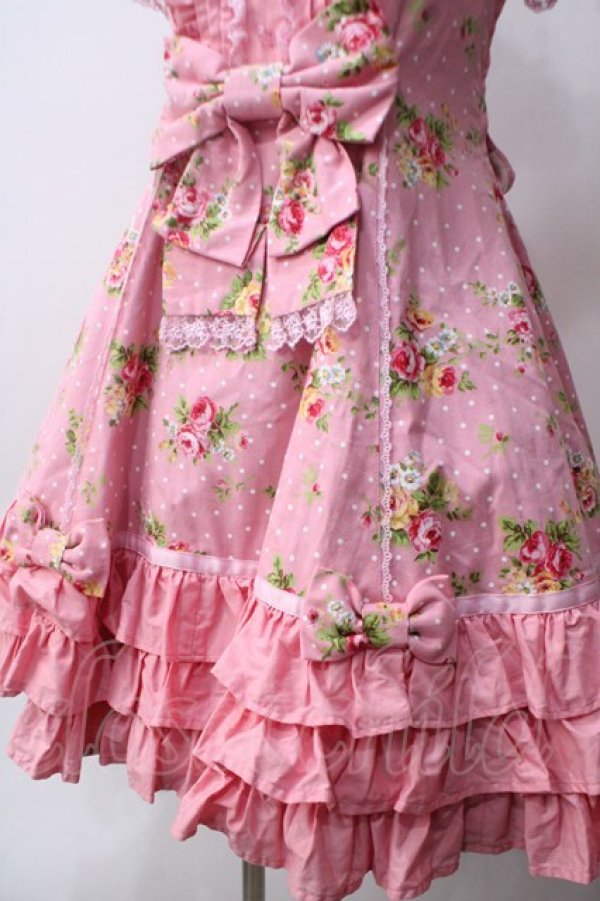 画像4: Angelic Pretty / ローズアフタヌーンワンピース  ピンク Y-25-06-03-110-AP-OP-SZ-ZY (4)