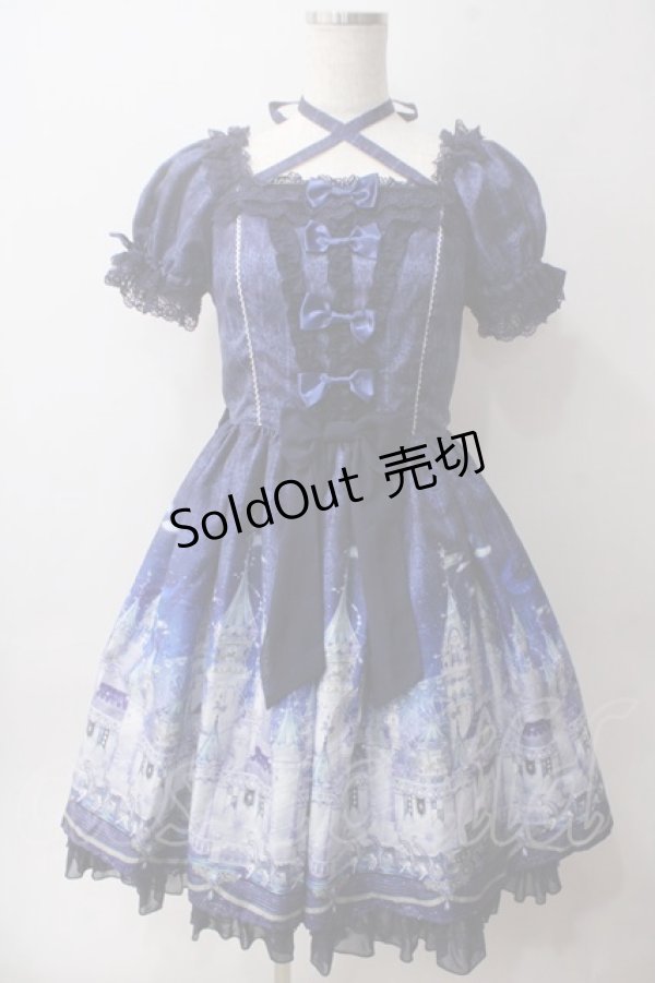 画像1: Angelic Pretty / Castle Mirageワンピース  紺 Y-25-06-03-113-AP-OP-SZ-ZY (1)