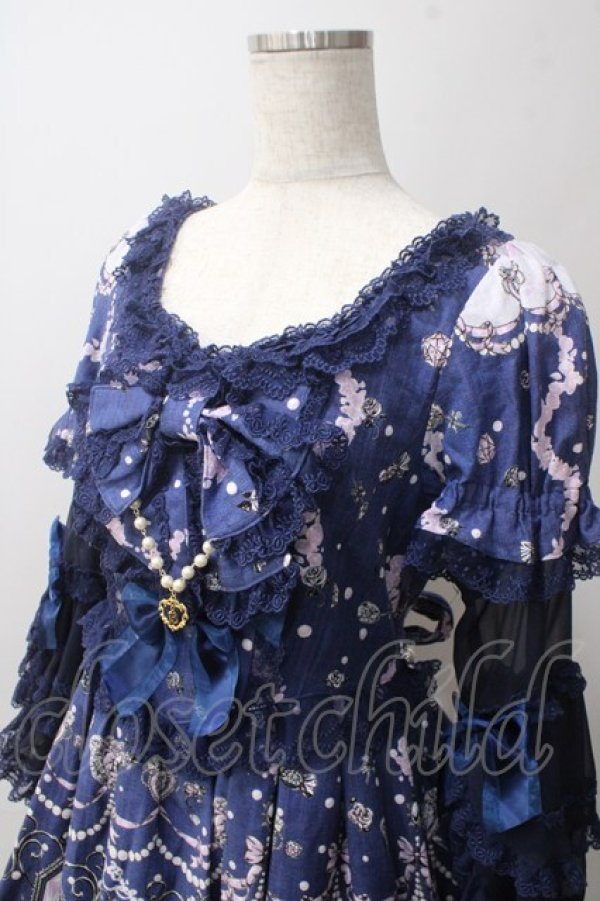 画像3: BABY,THE STARS SHINE BRIGHT / Sweet Jewelry Princess ワンピース  ネイビー Y-25-06-03-114-BA-OP-SZ-ZY (3)