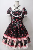 画像1: Angelic Pretty / Strawberry Parlourワンピース  黒 Y-25-06-03-115-AP-OP-AS-ZY (1)