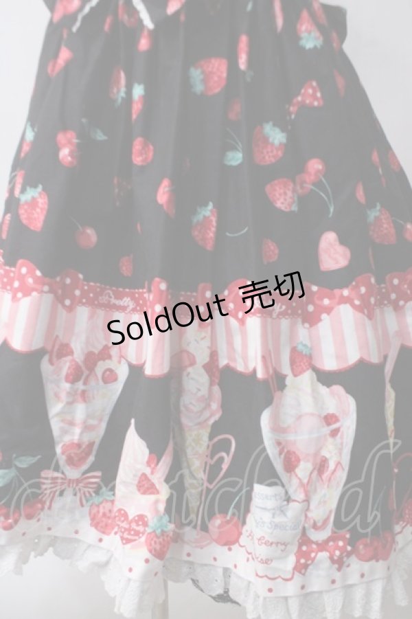 画像4: Angelic Pretty / Strawberry Parlourワンピース  黒 Y-25-06-03-115-AP-OP-AS-ZT070 (4)