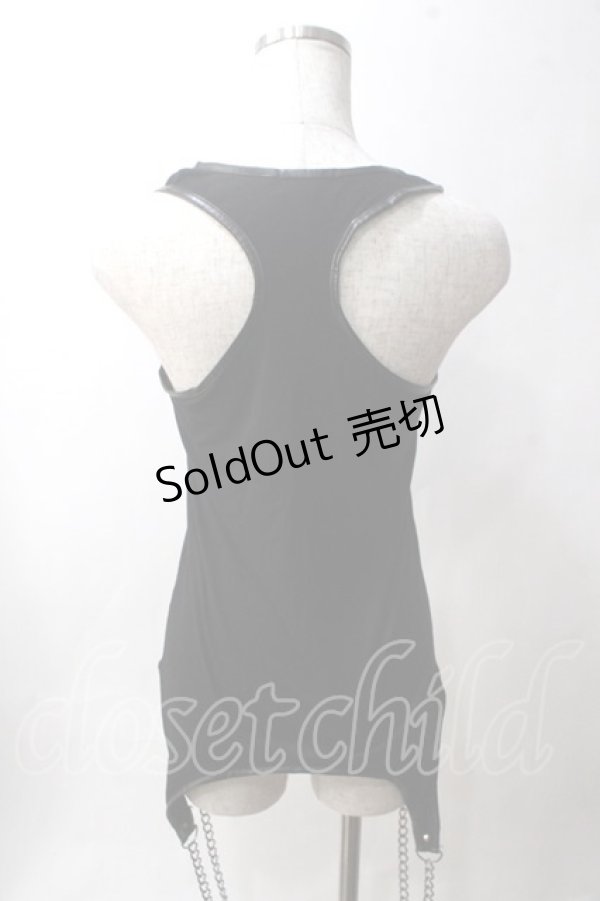 画像2: GLAD NEWS / チェーン付きタンクトップ R 黒 Y-25-06-03-119-GL-TO-SZ-ZY (2)