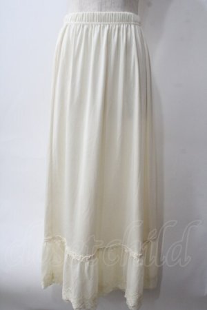 画像: axes femme / 薔薇レースロングペチスカート M 生成り Y-25-06-03-126-AX-SK-SZ-ZY
