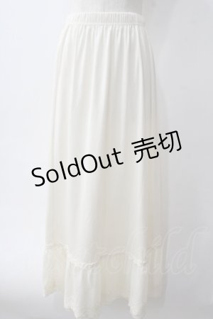 画像: axes femme / 薔薇レースロングペチスカート M 生成り Y-25-06-03-126-AX-SK-SZ-ZY
