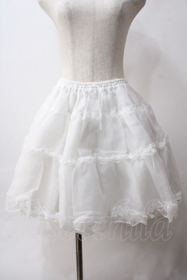 画像1: Angelic Pretty / オーガンジーパニエ  白 Y-25-06-03-147-AP-SK-SZ-ZY (1)
