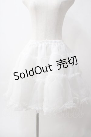 画像: Angelic Pretty / オーガンジーパニエ  白 Y-25-06-03-148-AP-SK-SZ-ZS