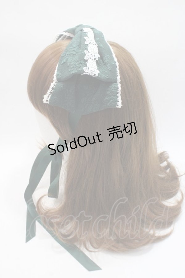 画像2: axes femme kawaii / レディローズヘッドドレス  グリーン Y-25-06-03-021-AX-AC-SZ-ZY (2)