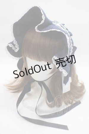 画像: axes femme kawaii / メアリーハーフボンネット  紺 Y-25-06-03-023-AX-AC-SZ-ZY