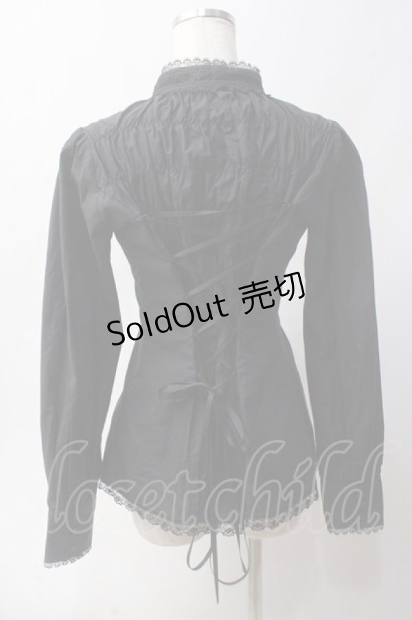 画像2: ATELIER PIERROT / Calmato Blouse  黒 Y-25-06-03-025-EL-BL-SZ-ZY (2)
