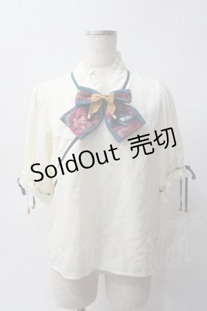 画像: Amavel / おもひでの玩具箱 和風ブラウス F グリーン Y-25-06-03-027-CA-BL-SZ-ZY