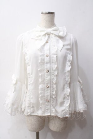画像: axes femme kawaii / 姫袖7分丈ブラウス M 白 Y-25-06-03-032-AX-BL-SZ-ZY