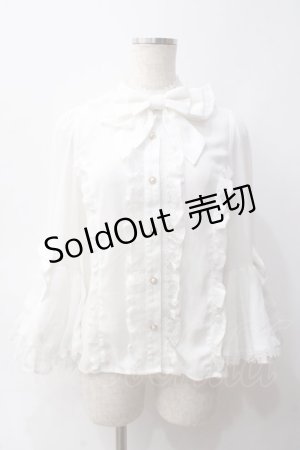 画像: axes femme kawaii / 姫袖7分丈ブラウス M 白 Y-25-06-03-032-AX-BL-SZ-ZY