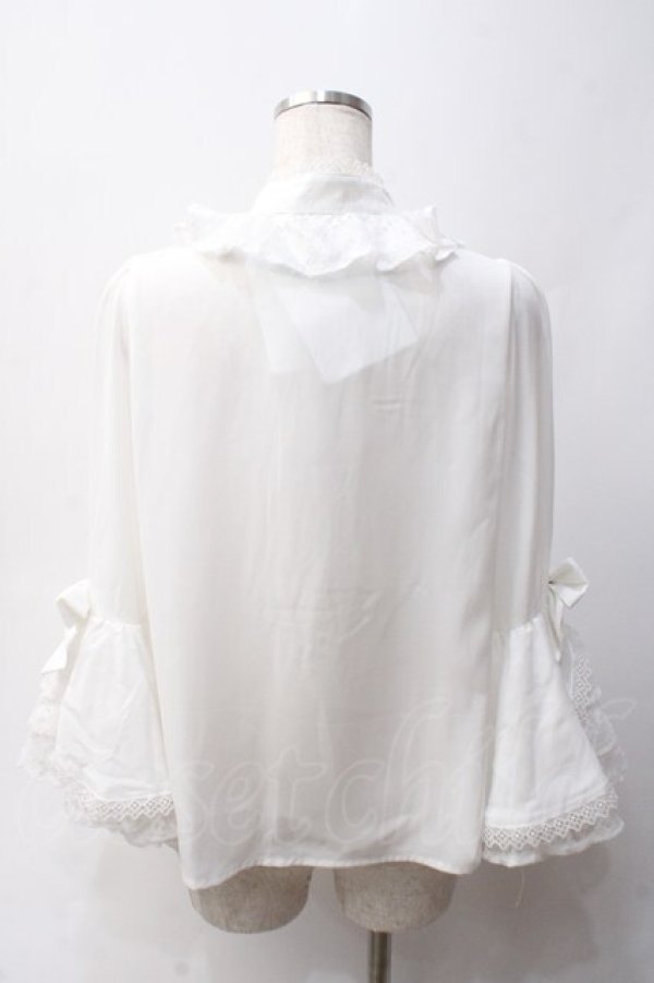 画像2: axes femme kawaii / 姫袖7分丈ブラウス M 白 Y-25-06-03-032-AX-BL-SZ-ZY (2)