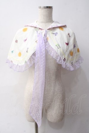 画像: BABY,THE STARS SHINE BRIGHT / Soiree Au Chat Noir柄ケープ  オフ白 Y-25-06-03-034-BA-JA-SZ-ZY